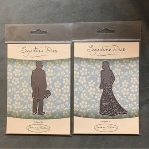 Lot of 2 Joanna Sheen craft dies (Bride & Groom)